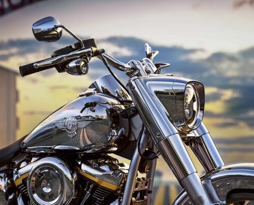 Harley Davidson Fat Boy Gray Ghost