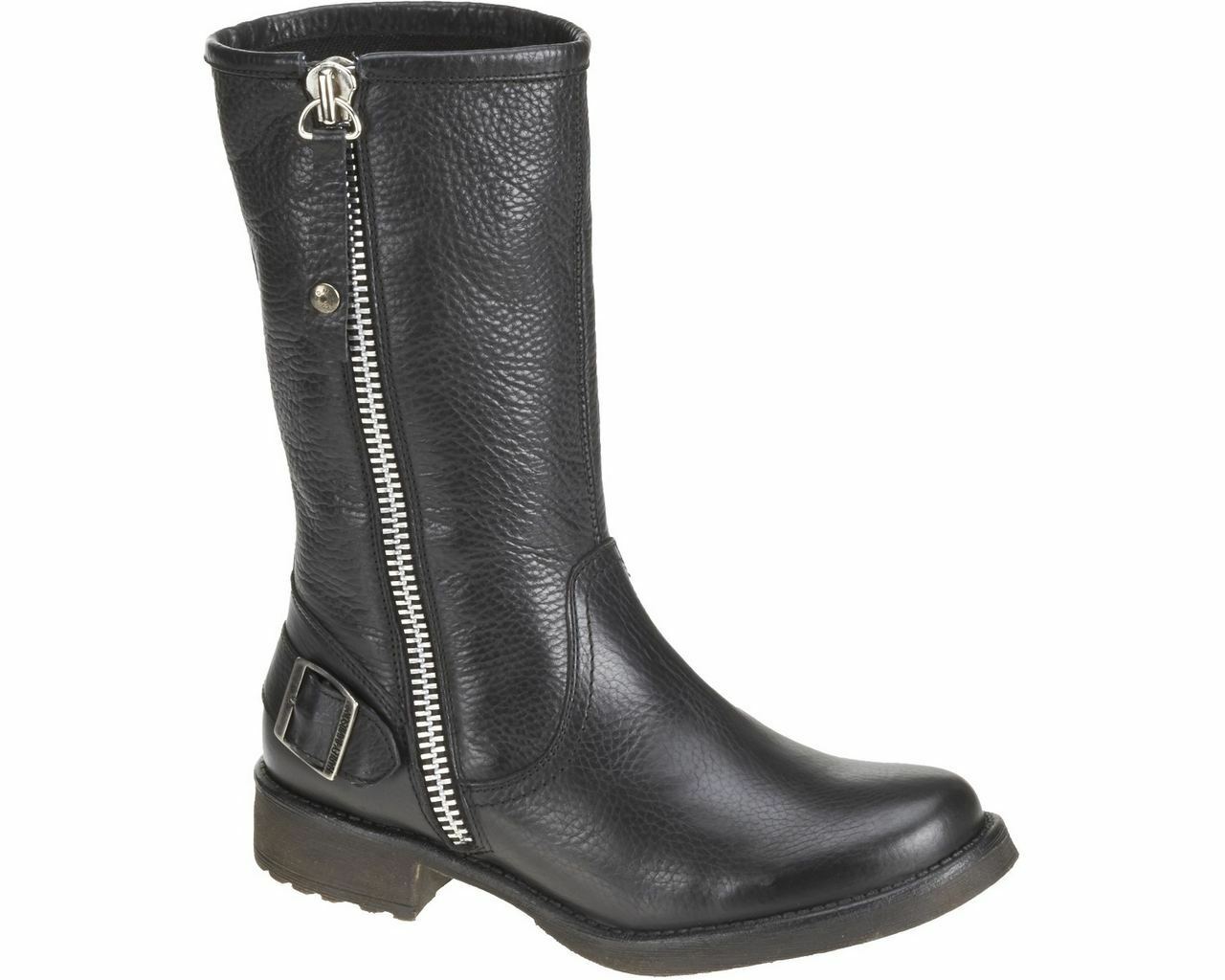 Harley-Davidson® Women's Baisley 9.5-Inch Black Leather Boots