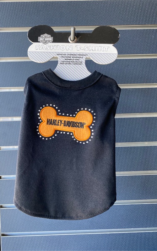 Camiseta Perro Harley-Davidson® Hueso Naranja / Pedreria