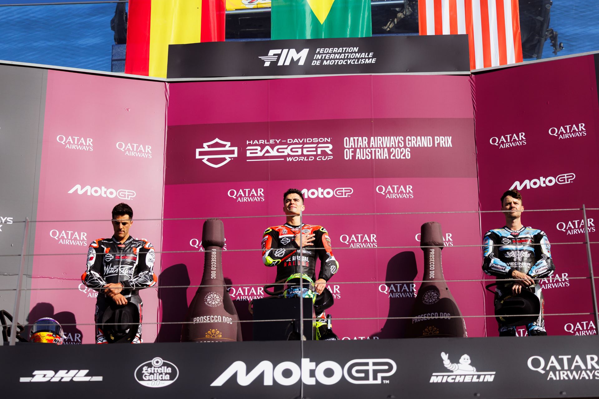 Celebración en el podio de la Bagger World Cup