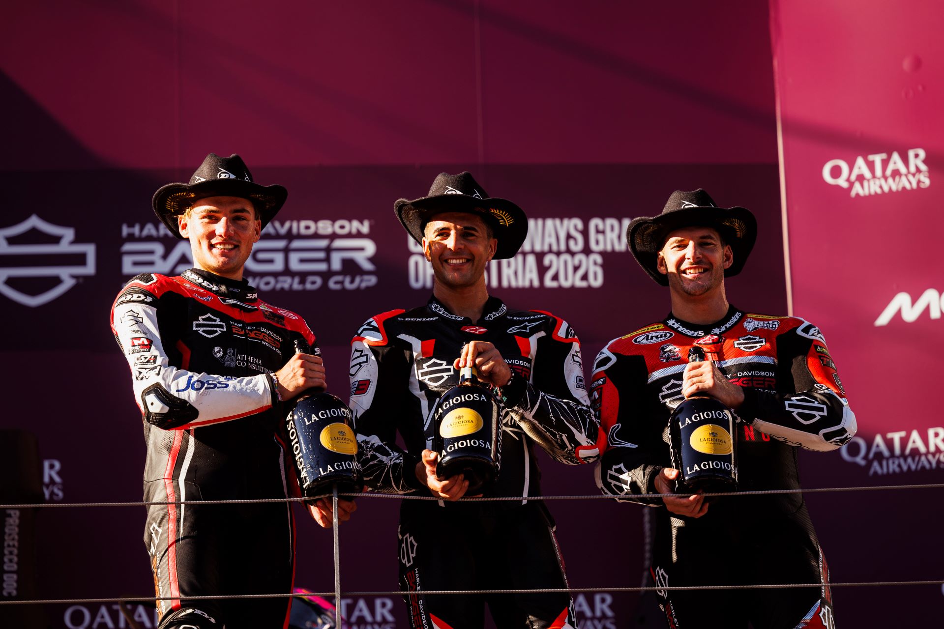 Podio de la FIM Harley-Davidson Bagger World Cup