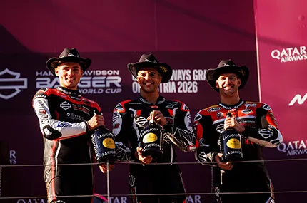 HARLEY DAVIDSON CELEBRA A ARCHIE MCDONALD COMO PRIMER CAMPEÓN DE LA FIM BAGGER WORLD CUP